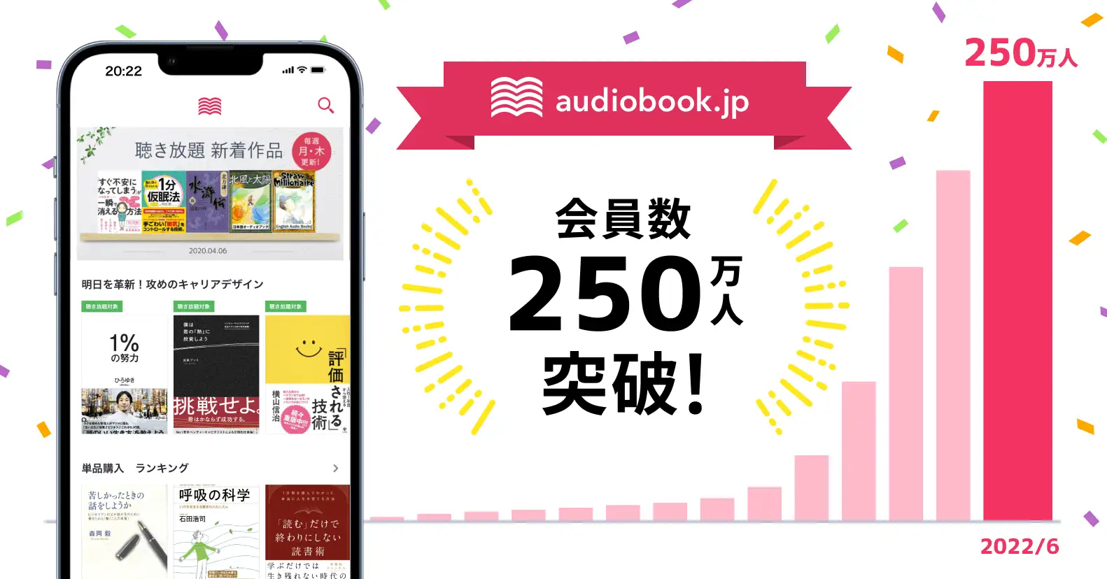 audiobook.jp members has exceeded 2.5millions