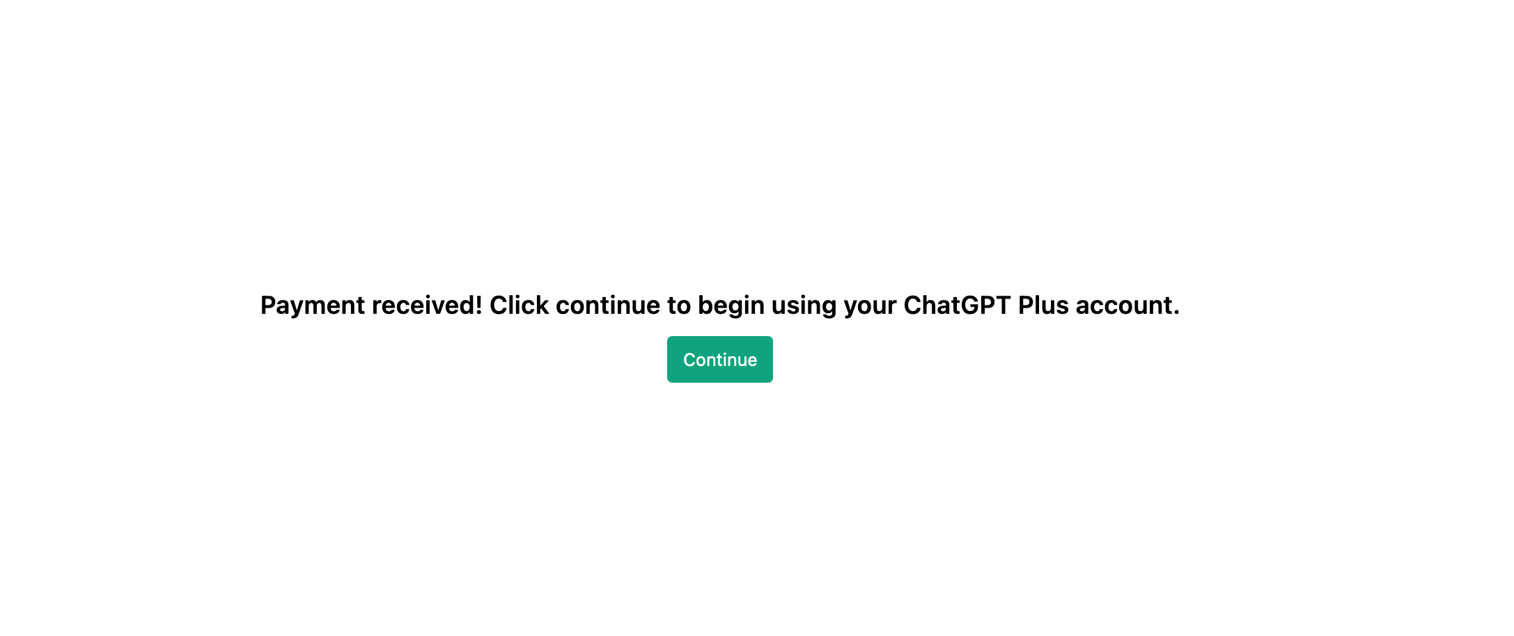 chatgpt upgrade payment received