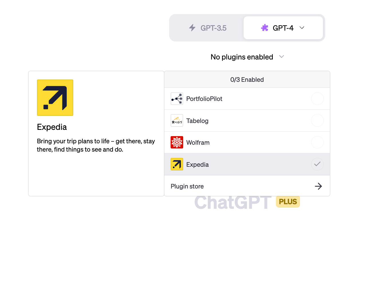 chatgpt expedia plugin