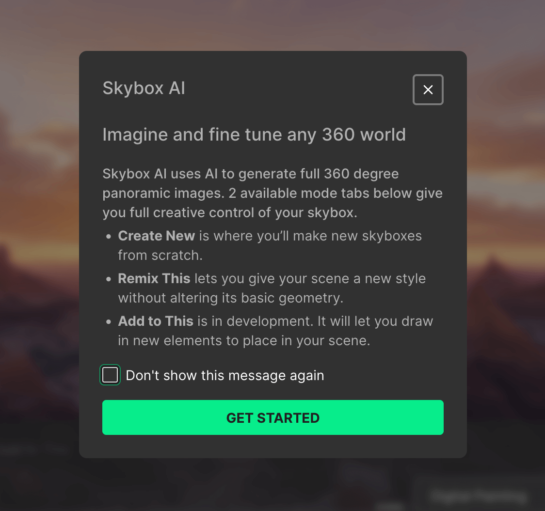 skybox ai get started