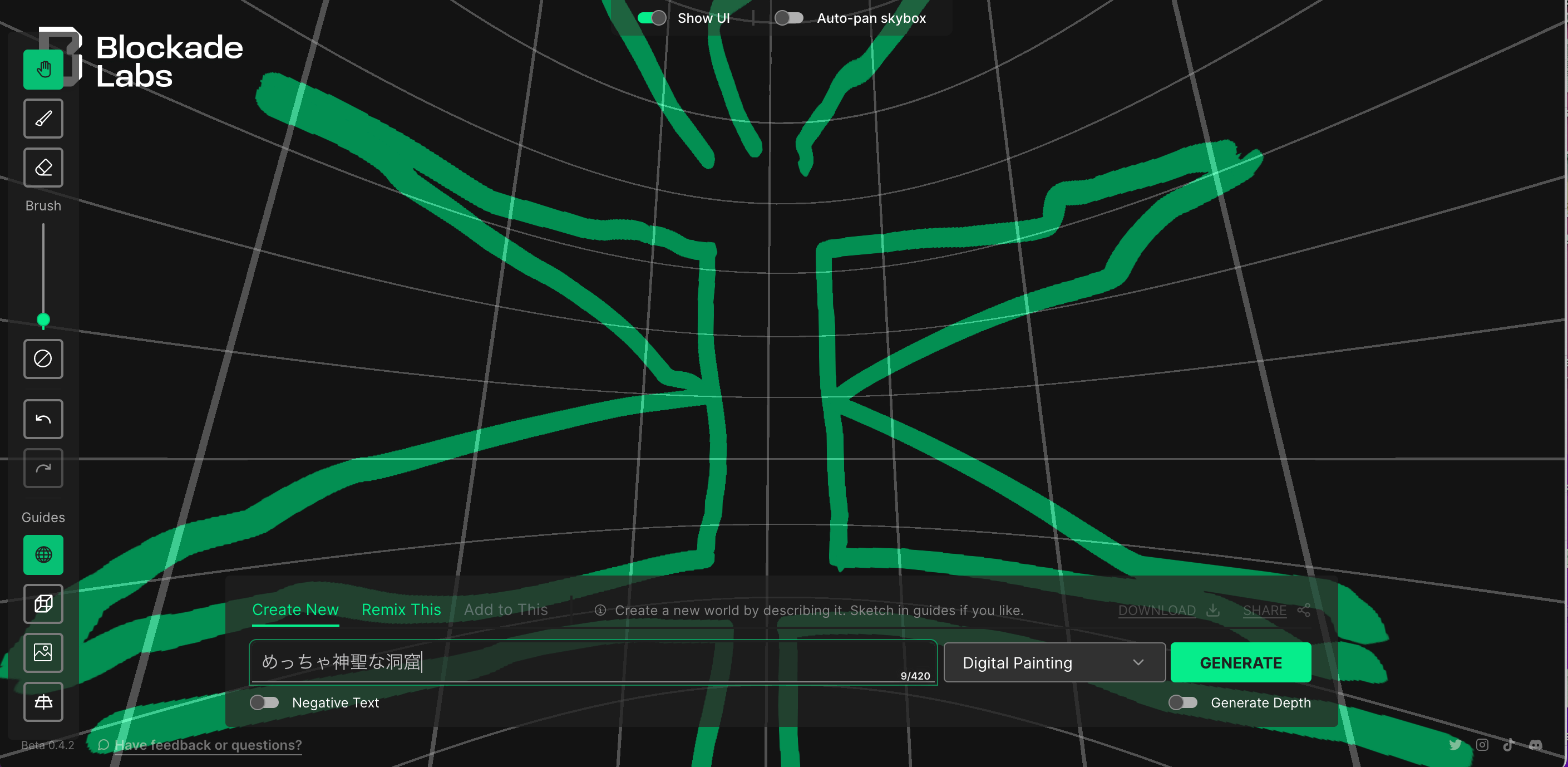 skybox ai sketch mode sanctic cave1